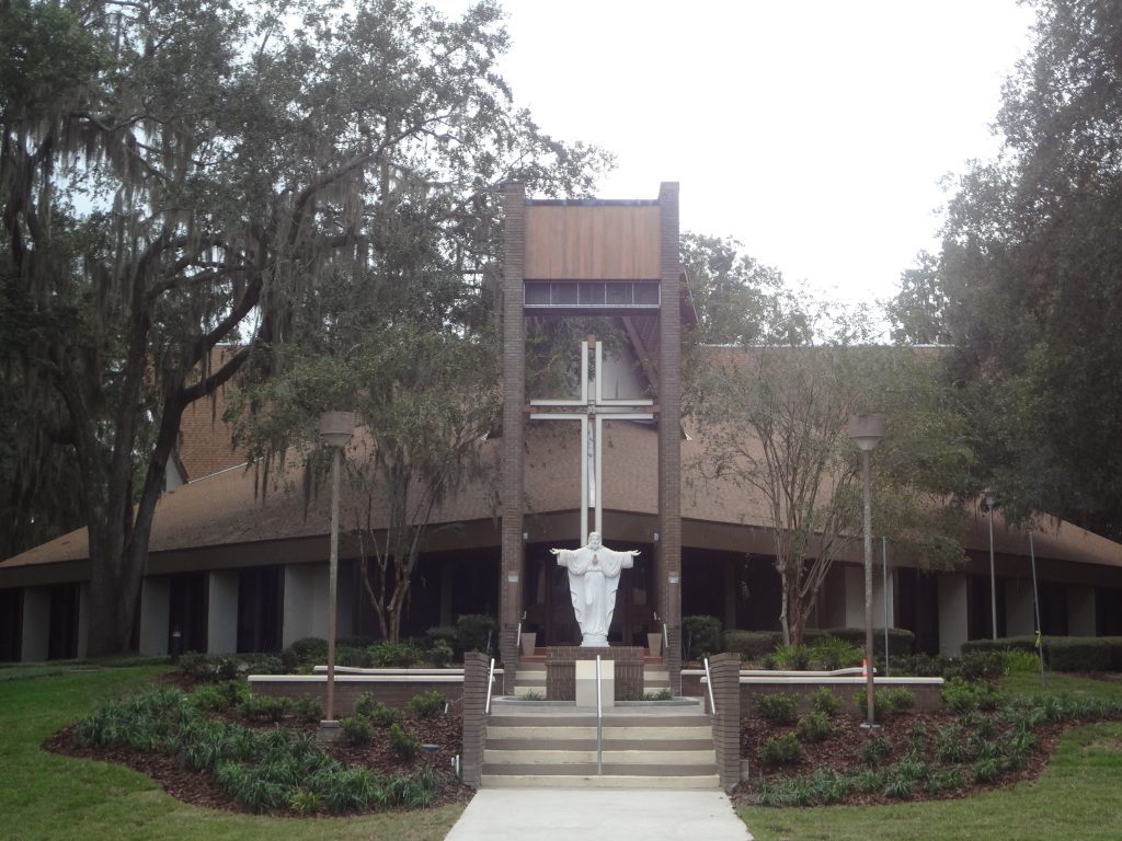 front of Holy Faith Catholic Church
