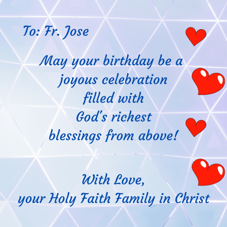 Happy Birthday – Holy Faith Catholic Church